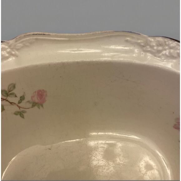 VTG 1940s TS&T Vegetable Bowl Modern Farmhouse Cottagecore Primitive Centerpiece - Picture 11 of 15